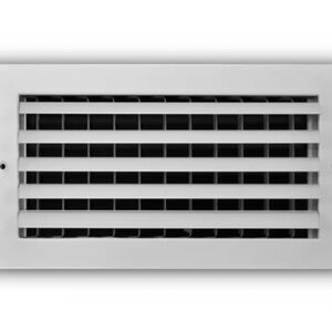 12 In. X 6 In. 1-Way Aluminum Adjustable Curved Blade Wall/Ceiling vent cover